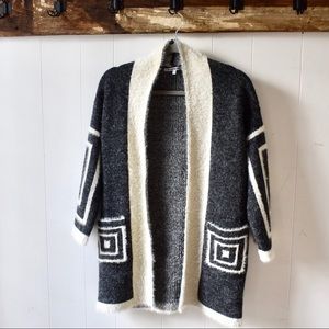 Violet Ruby Gray & White Sweater Medium